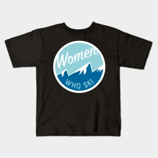 Women Who Ski Logo Gear Kids T-Shirt